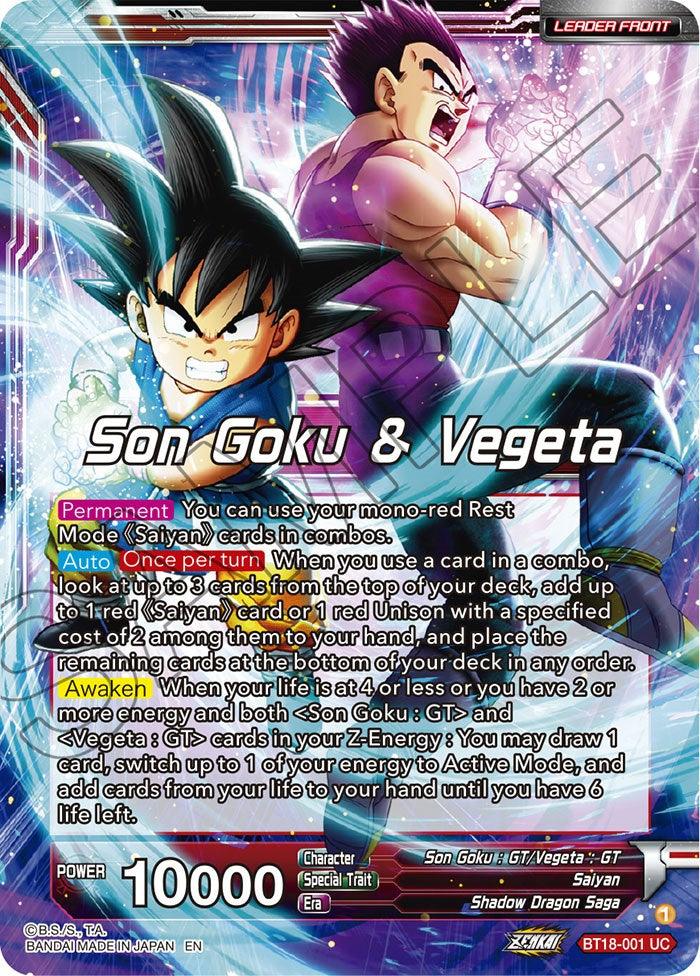 Son Goku & Vegeta // SS4 Son Goku & SS4 Vegeta, In It Together (BT18-001) [Dawn of the Z-Legends Prerelease Promos] - POKÉ JEUX