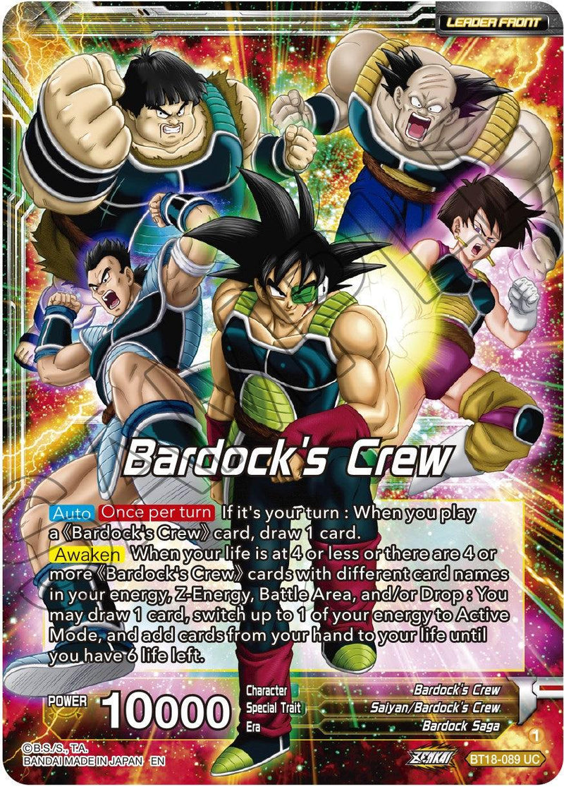 Bardock's Crew // Bardock, Inherited Will (BT18-089) [Dawn of the Z-Legends] - POKÉ JEUX