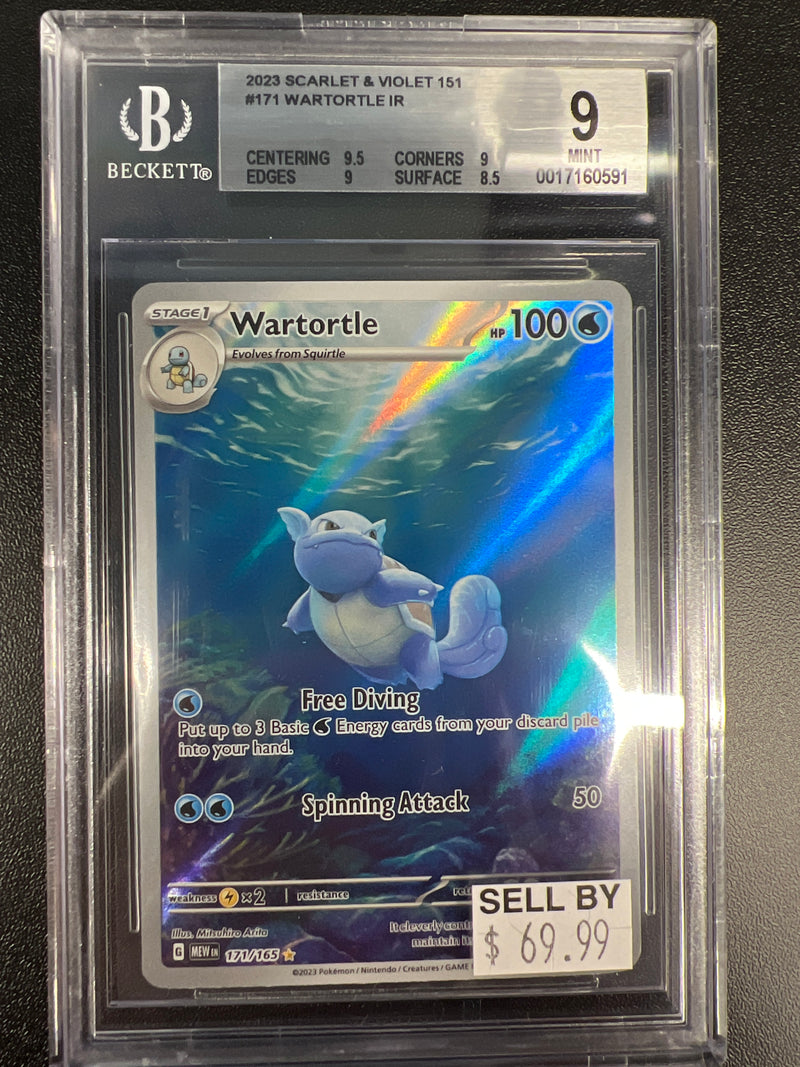 Wartortle IR 171/165 BECKETT 9