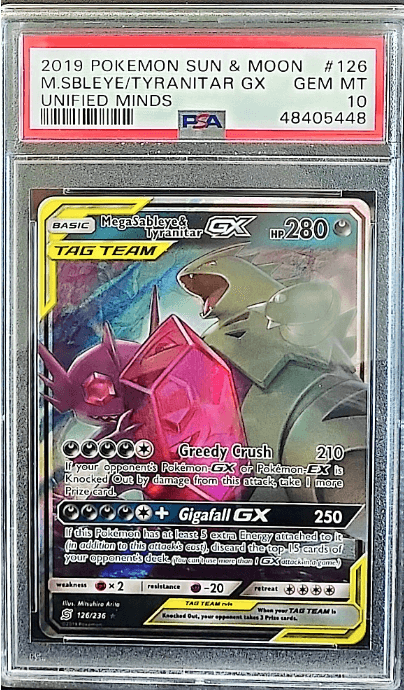 MegaSableye & Tyranitar EX 126/236 - grade 10 - POKÉ JEUX