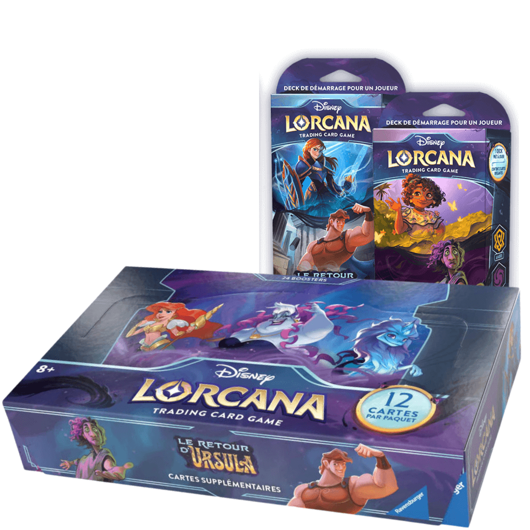 Combo 3 : Lorcana - Booster Box Le retour d'Ursula + 2 decks (French) - POKÉ JEUX