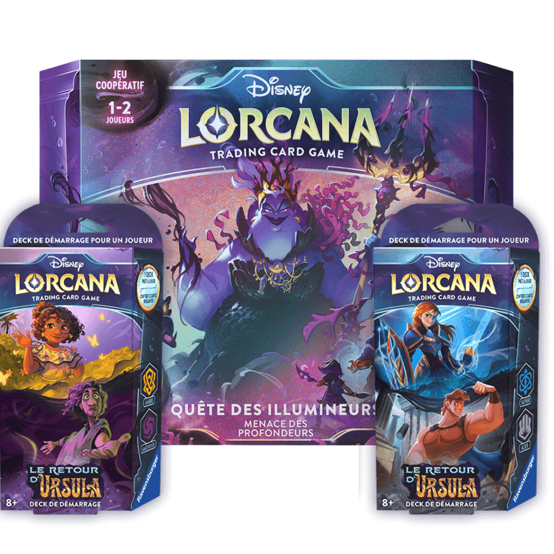 Combo 1 : Lorcana Quête des illumineurs + 2 decks (French) - POKÉ JEUX