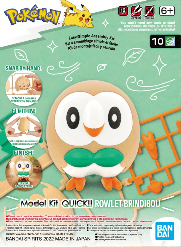 Pokemon Model Kit QUICK!! 10 Rowlet - POKÉ JEUX