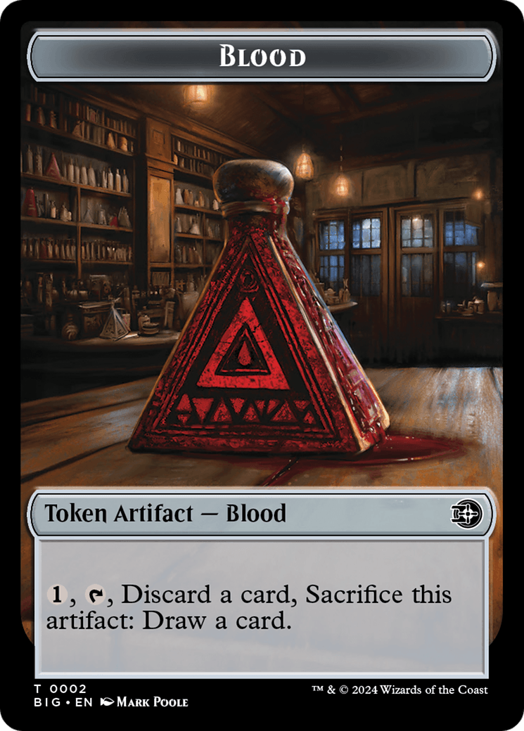 Treasure // Blood Double-Sided Token [Outlaws of Thunder Junction Tokens] - POKÉ JEUX