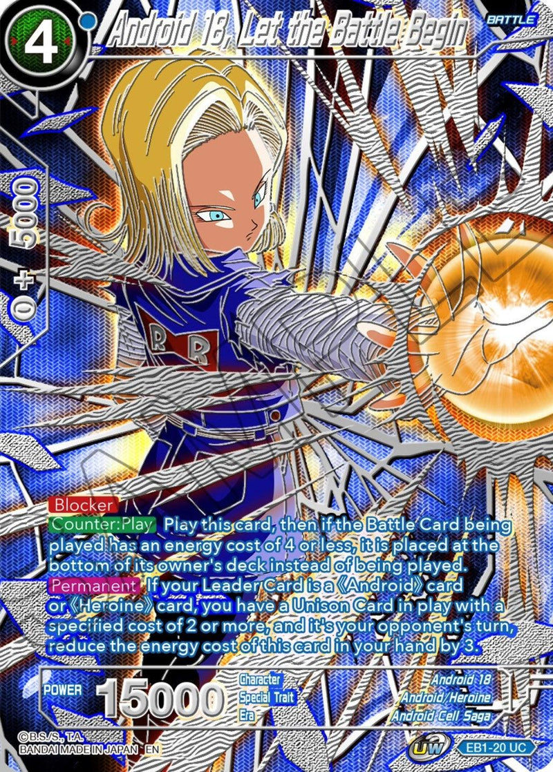 Android 18, Let the Battle Begin (EB1-20) [Collector's Selection Vol. 3] - POKÉ JEUX