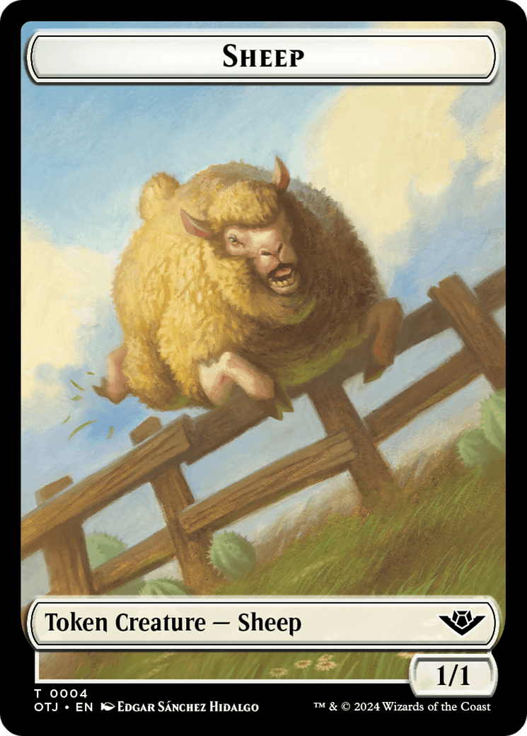 Sheep Token [Outlaws of Thunder Junction Tokens] - POKÉ JEUX