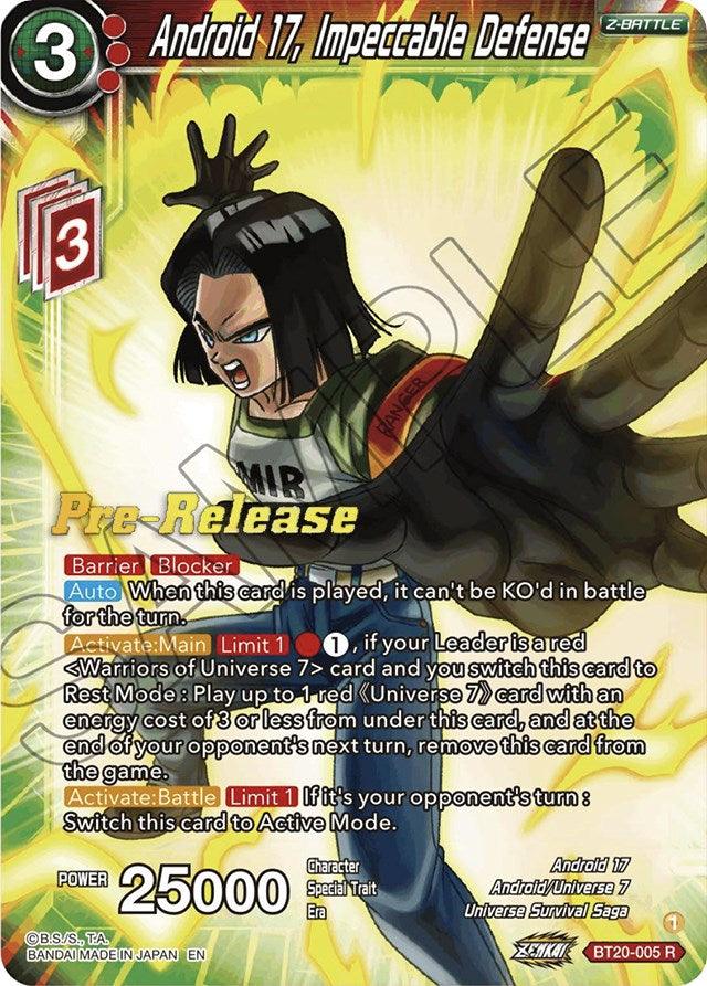 Android 17, Impeccable Defense (BT20-005) [Power Absorbed Prerelease Promos] - POKÉ JEUX