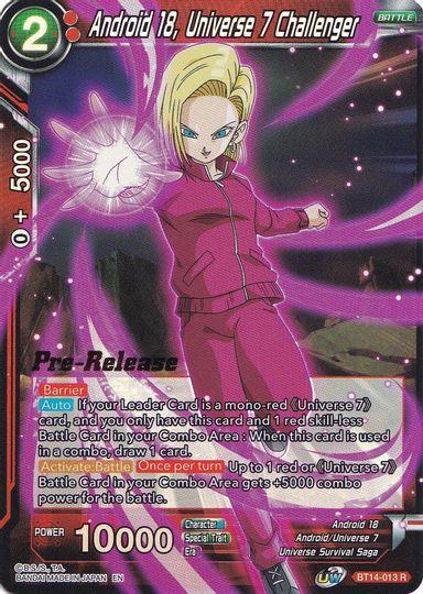 Android 18, Universe 7 Challenger (BT14-013) [Cross Spirits Prerelease Promos] - POKÉ JEUX