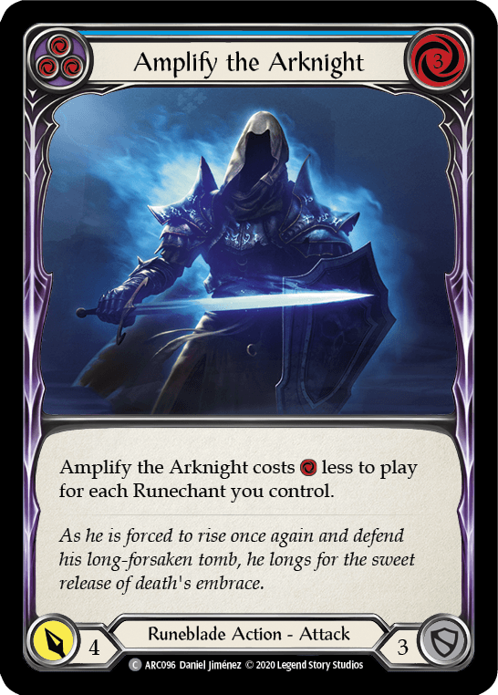 Amplify the Arknight (Blue) [U-ARC096] (Arcane Rising Unlimited) Unlimited Rainbow Foil - POKÉ JEUX