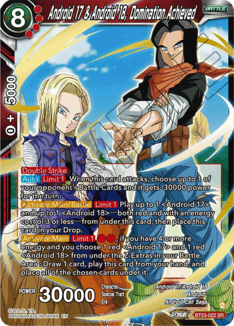 Android 17 & Android 18, Domination Achieved (BT23-022) [Perfect Combination] - POKÉ JEUX