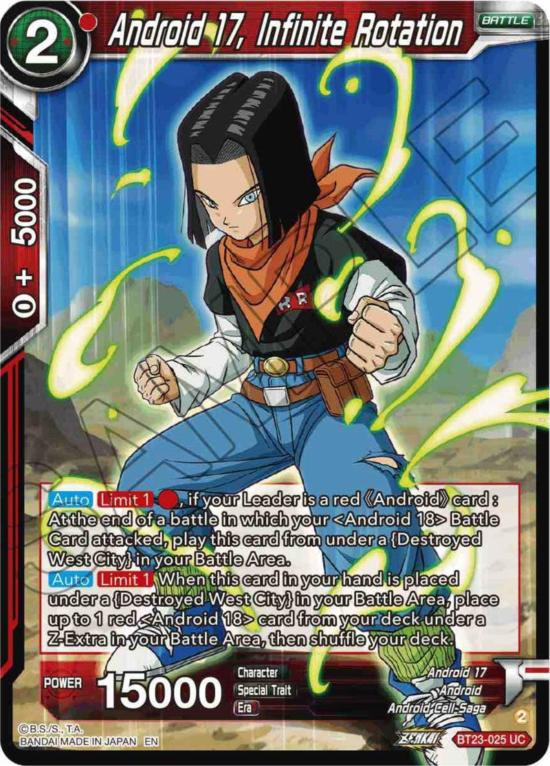 Android 17, Infinite Rotation (BT23-025) [Perfect Combination] - POKÉ JEUX