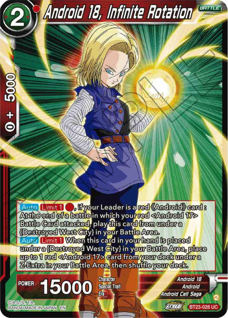 Android 18, Infinite Rotation (BT23-028) [Perfect Combination] - POKÉ JEUX