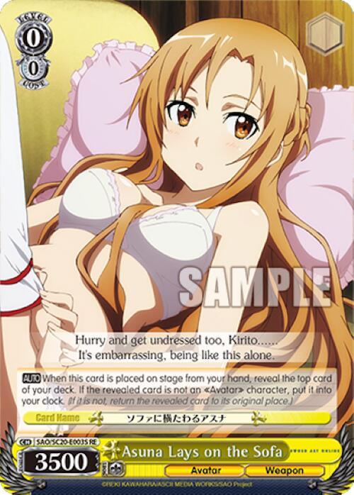 Asuna Lays on the Sofa (SR) [Sword Art Online Chronicle Set] - POKÉ JEUX