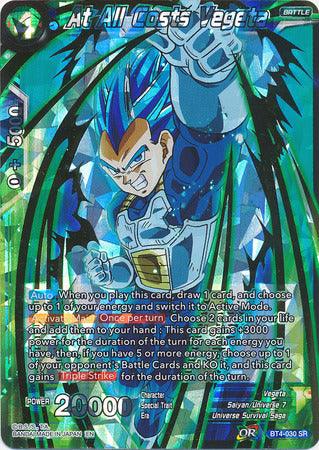 At All Costs Vegeta (Shatterfoil) (BT4-030) [Dragon Brawl] - POKÉ JEUX