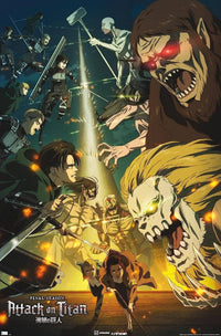 Attack on titan framed poster s4 key art 3