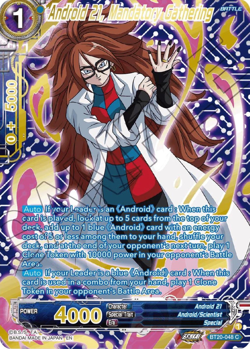 Android 21, Mandatory Gathering (Gold-Stamped) (BT20-048) [Power Absorbed] - POKÉ JEUX