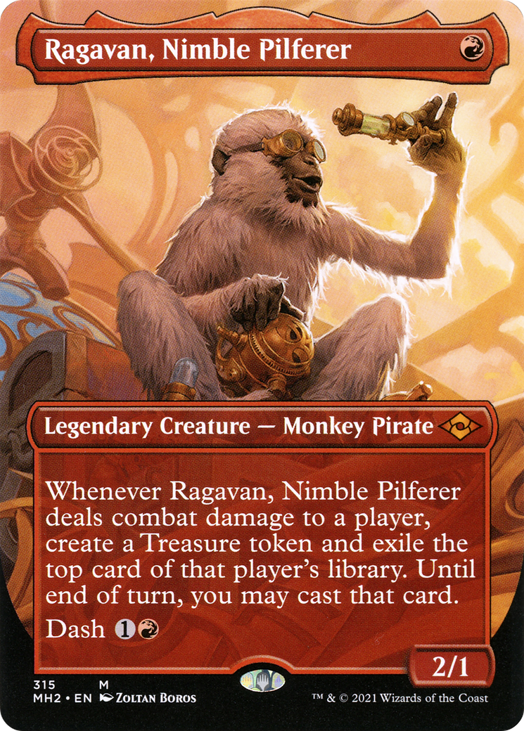 Ragavan, Nimble Pilferer (Borderless Alternate Art) [Modern Horizons 2]