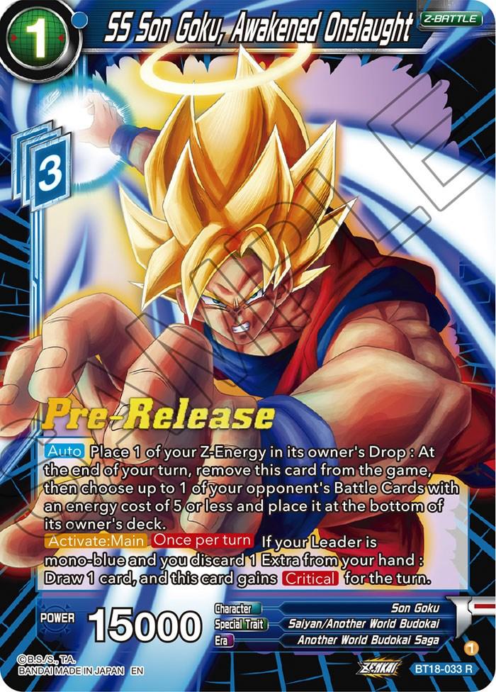 SS Son Goku, Awakened Onslaught (BT18-033) [Dawn of the Z-Legends Prerelease Promos] - POKÉ JEUX