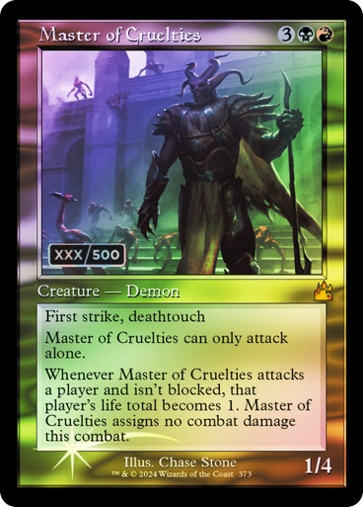 Master of Cruelties (Retro) (Serialized) [Ravnica Remastered]