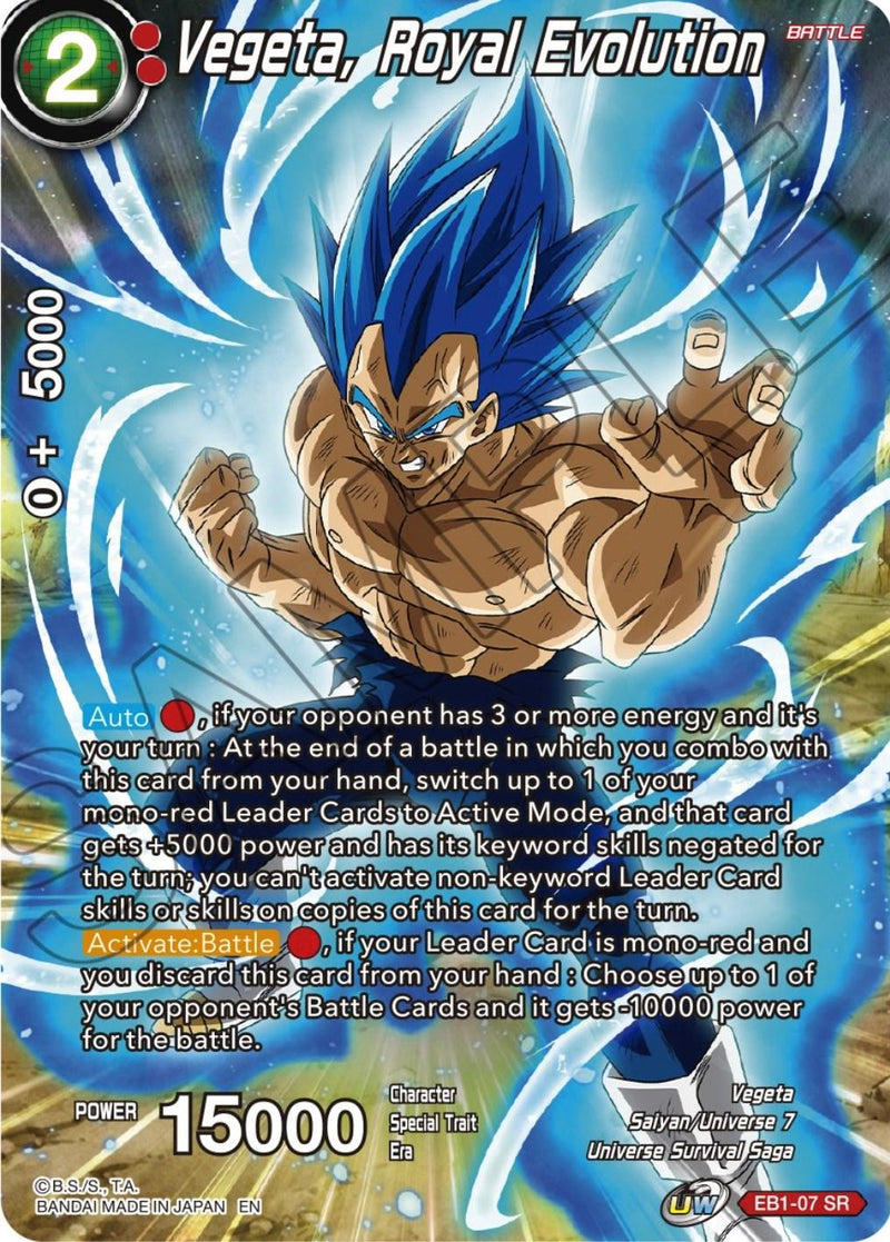 Vegeta, Royal Evolution (EB1-07) [Theme Selection: History of Vegeta] - POKÉ JEUX