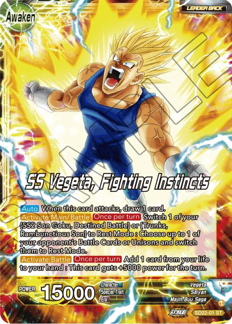 Vegeta // SS Vegeta, Fighting Instincts (Starter Deck Exclusive) (SD22-01) [Power Absorbed] - POKÉ JEUX