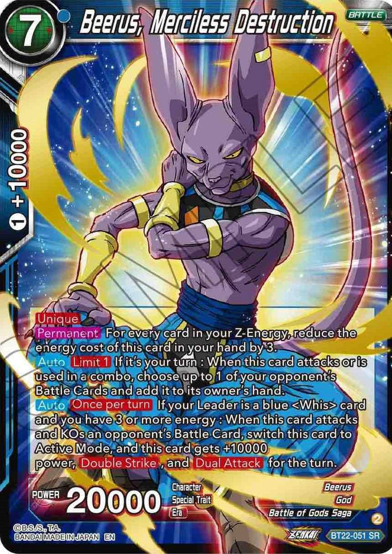 Beerus, Merciless Destruction (BT22-051) [Critical Blow] - POKÉ JEUX