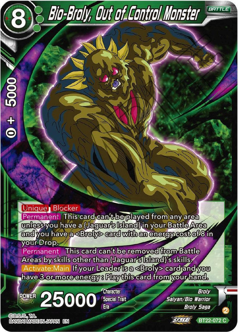 Bio-Broly, Out of Control Monster (BT22-072) [Critical Blow] - POKÉ JEUX