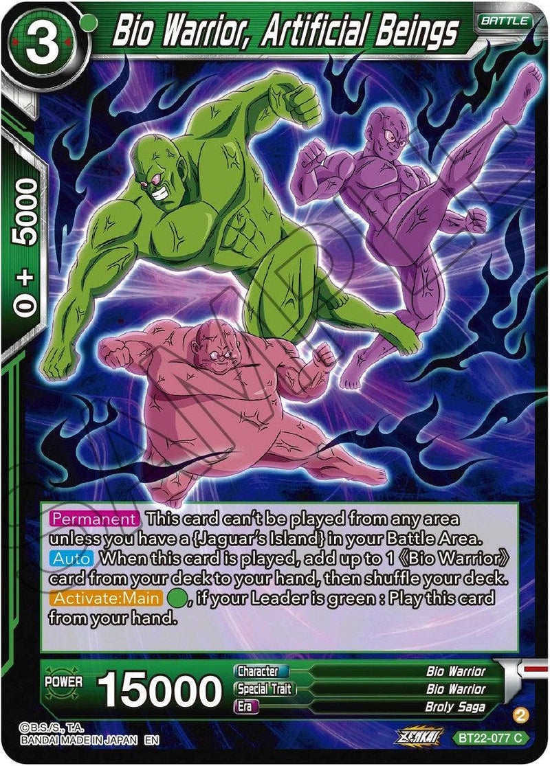 Bio Warrior, Artificial Beings (BT22-077) [Critical Blow] - POKÉ JEUX