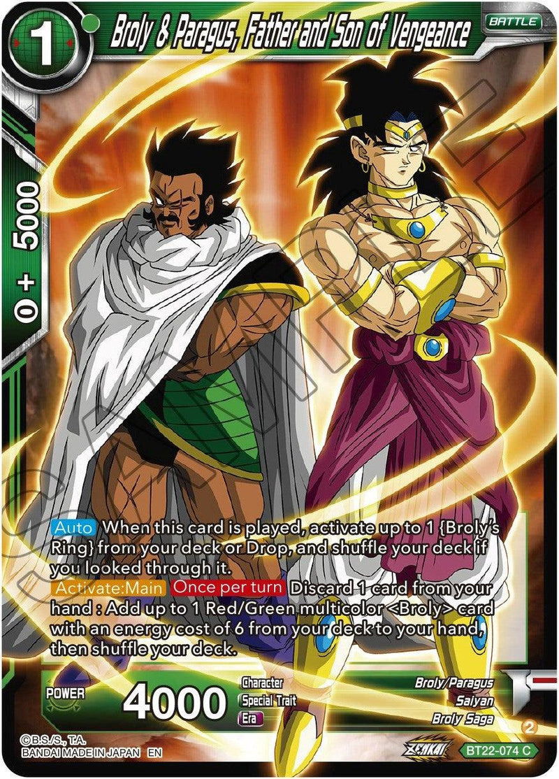 Broly & Paragus, Father and Son of Vengeance (BT22-074) [Critical Blow] - POKÉ JEUX