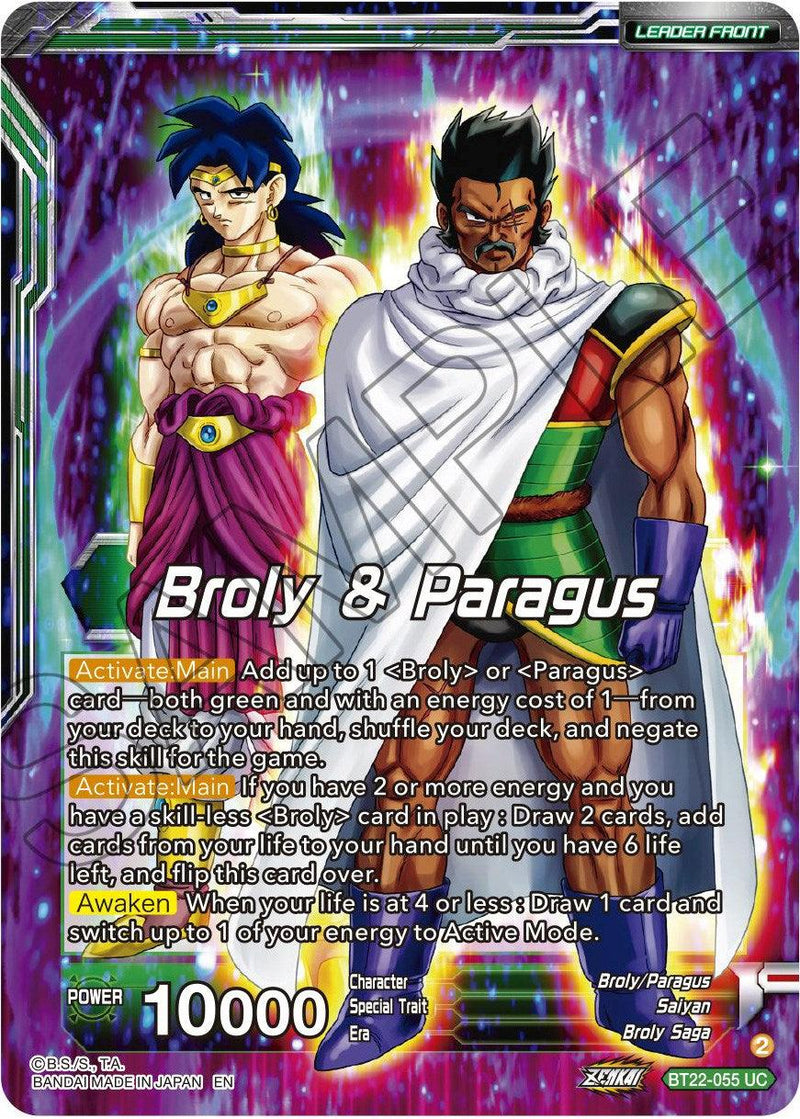 Broly & Paragus // SS Broly, Devil of Destruction (BT22-055) [Critical Blow] - POKÉ JEUX