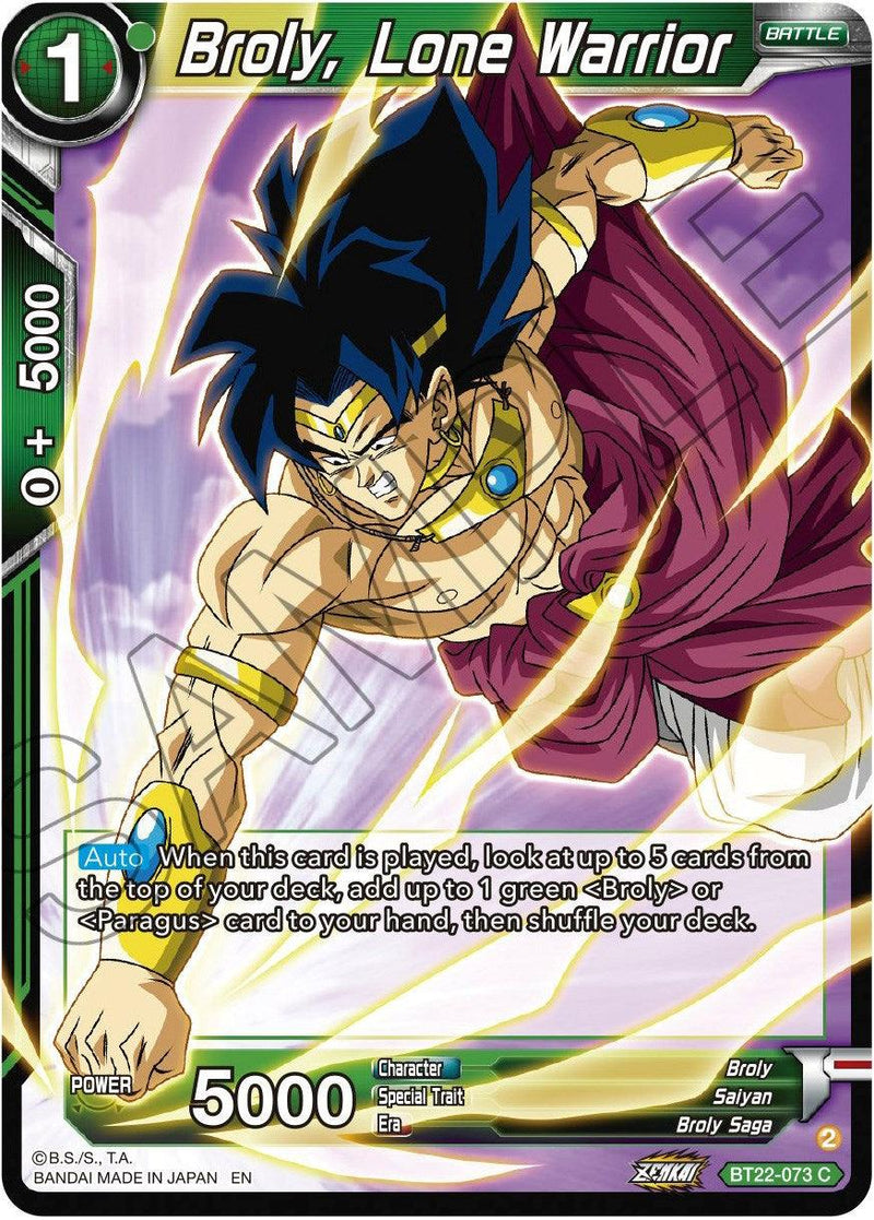 Broly, Lone Warrior (BT22-073) [Critical Blow] - POKÉ JEUX