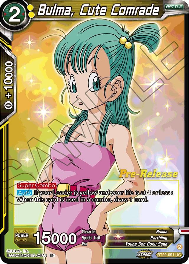 Bulma, Cute Comrade (BT22-091) [Critical Blow Prerelease Promos] - POKÉ JEUX