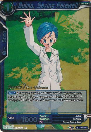 Bulma, Saying Farewell (BT7-033_PR) [Assault of the Saiyans Prerelease Promos] - POKÉ JEUX