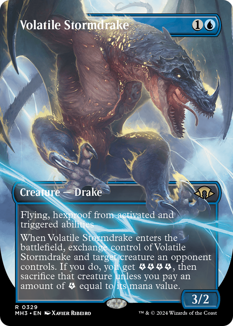 Volatile Stormdrake (Borderless) [Modern Horizons 3]