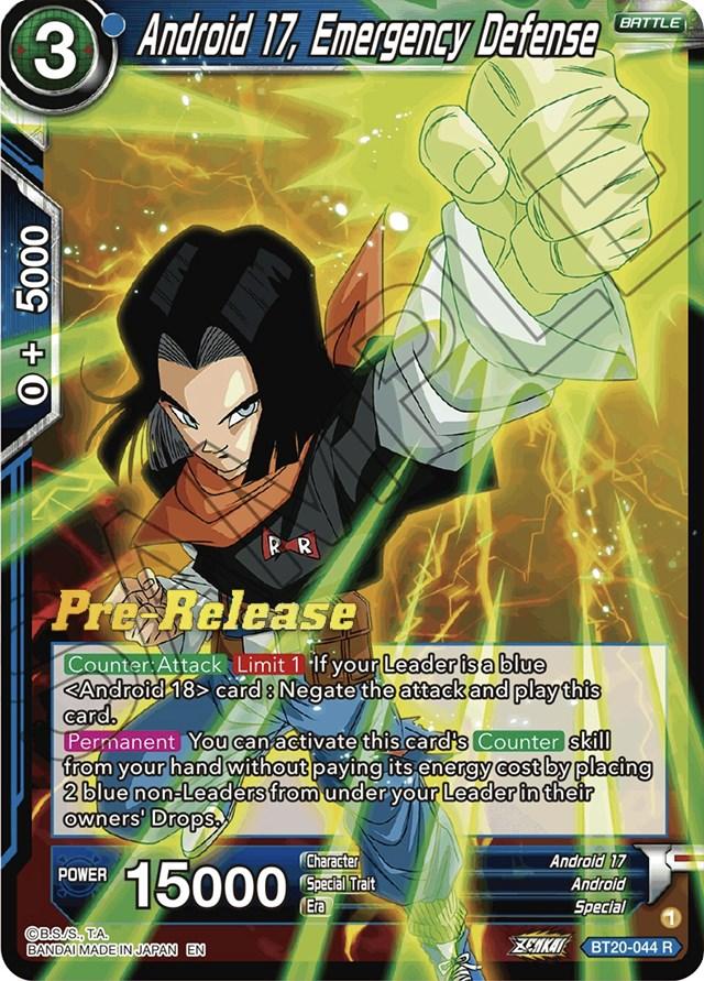 Android 17, Emergency Defense (BT20-044) [Power Absorbed Prerelease Promos] - POKÉ JEUX