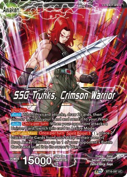 Trunks // SSG Trunks, Crimson Warrior (BT16-097) [Realm of the Gods] - POKÉ JEUX