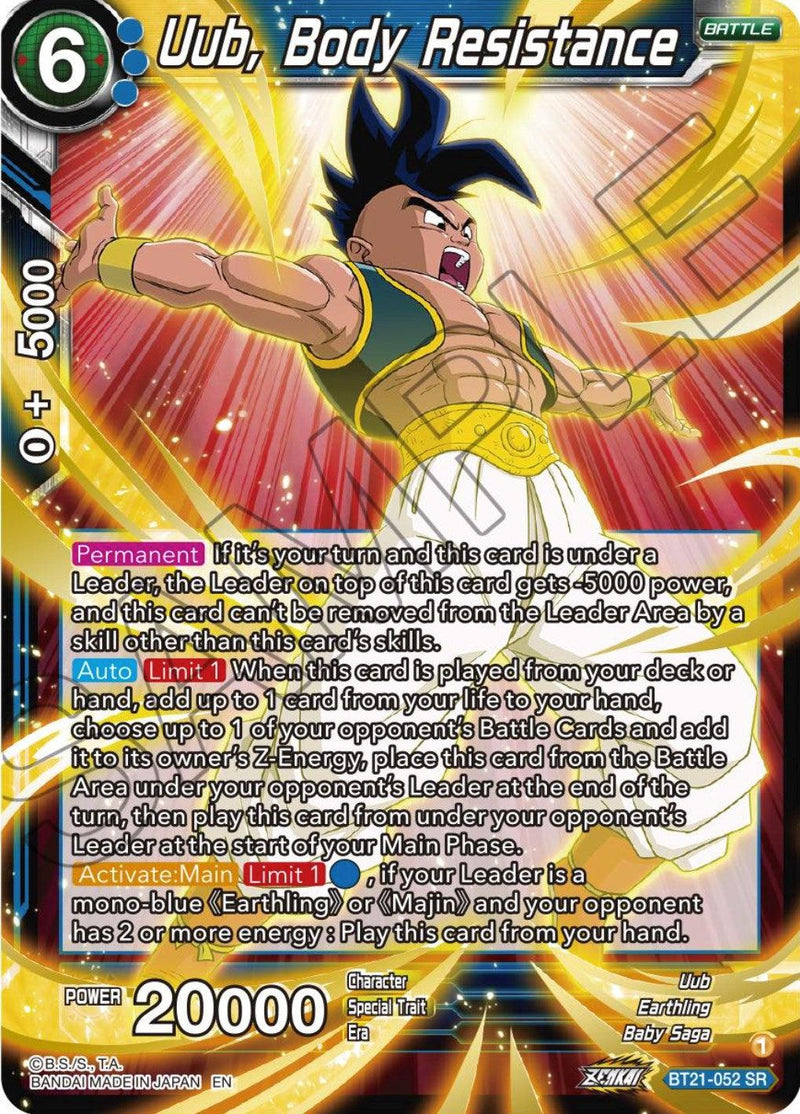 Uub, Body Resistance (BT21-052) [Wild Resurgence] - POKÉ JEUX