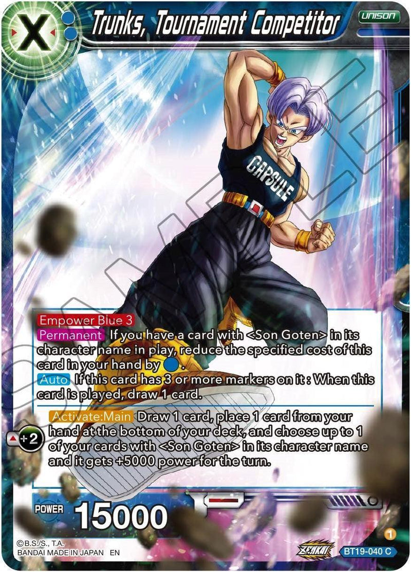 Trunks, Tournament Competitor (BT19-040) [Fighter's Ambition] - POKÉ JEUX