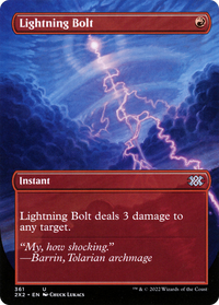 Lightning Bolt (Borderless Alternate Art) [Double Masters 2022]