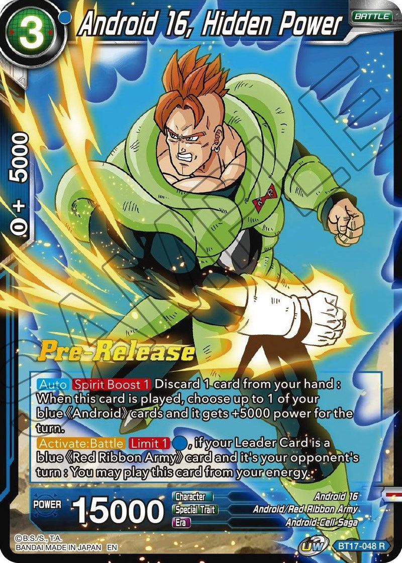 Android 16, Hidden Power (BT17-048) [Ultimate Squad Prerelease Promos] - POKÉ JEUX