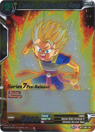 Cabba, Undisguised Rage (BT7-081_PR) [Assault of the Saiyans Prerelease Promos] - POKÉ JEUX