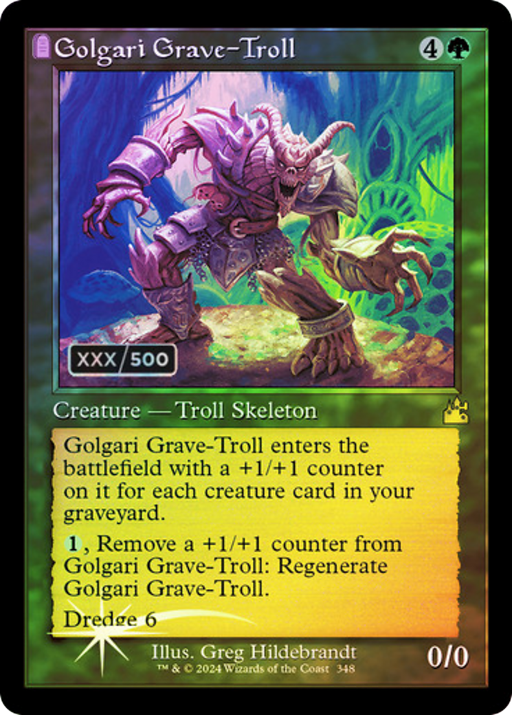 Golgari Grave-Troll (Retro) (Serialized) [Ravnica Remastered]