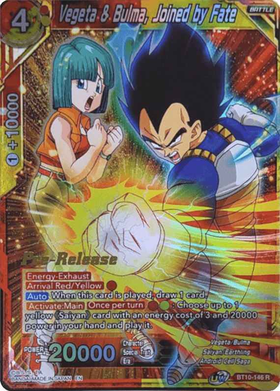 Vegeta & Bulma, Joined by Fate (BT10-146) [Rise of the Unison Warrior Prerelease Promos] - POKÉ JEUX