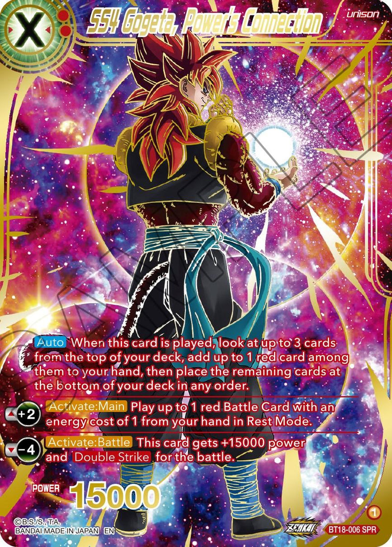 SS4 Gogeta, Power's Connection (SPR) (BT18-006) [Dawn of the Z-Legends] - POKÉ JEUX