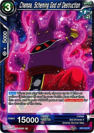 Champa, Scheming God of Destruction (XD1-03) [Assault of the Saiyans] - POKÉ JEUX