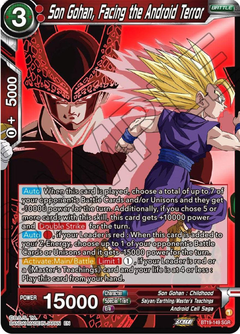 Son Gohan, Facing the Android Terror (BT19-149) [Fighter's Ambition] - POKÉ JEUX