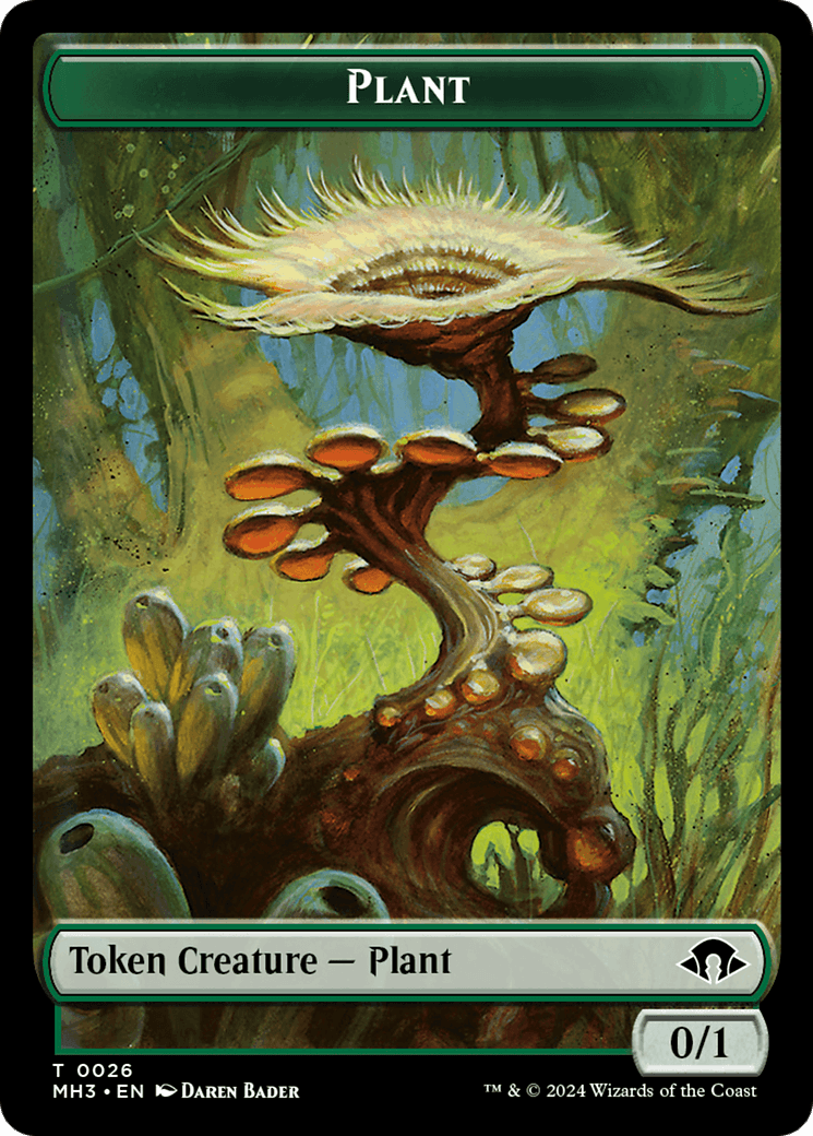 Ape (Ripple Foil) // Plant Double-Sided Token [Modern Horizons 3 Commander Tokens] - POKÉ JEUX