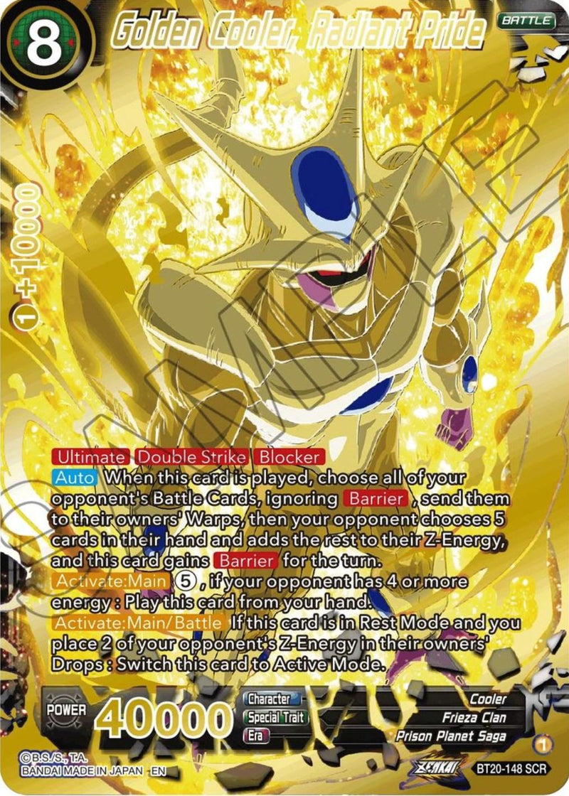 Golden Cooler, Radiant Pride (SCR) (BT20-148) [Power Absorbed] - POKÉ JEUX