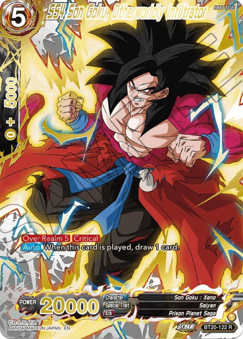 SS4 Son Goku, Otherworldly Infiltrator (Gold-Stamped) (BT20-122) [Power Absorbed] - POKÉ JEUX