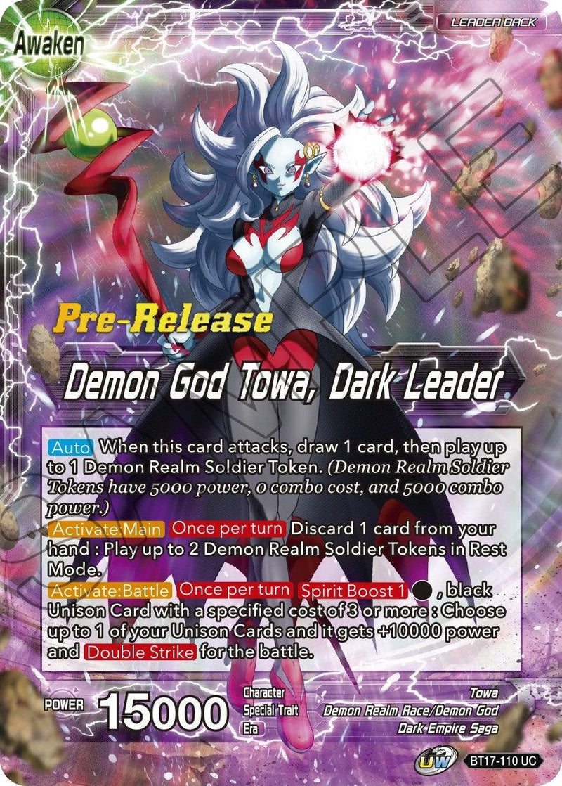 Towa // Demon God Towa, Dark Leader (BT17-110) [Ultimate Squad Prerelease Promos] - POKÉ JEUX